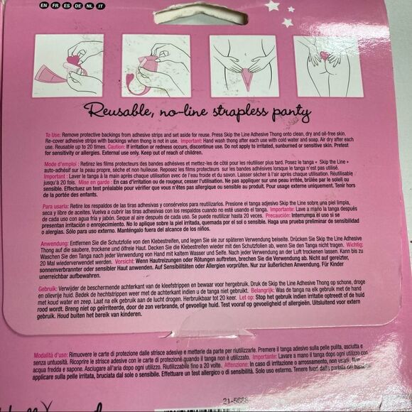 HOLLYWOOD Fashion Secrets, Skip the Line Adhesive Thong Xtra Small-Small, 5 pkg - Picture 8 of 10